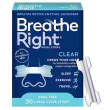 Bandes nasales extra résistantes claires pour peaux sensibles, solution contre le ronflement sans médicament et soulagement de la congestion nasale causée par les froids et les allergies