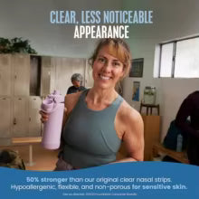 Bandes nasales extra résistantes claires pour peaux sensibles, solution contre le ronflement sans médicament et soulagement de la congestion nasale causée par les froids et les allergies